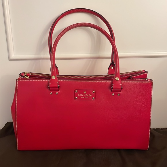 Kate spade red laptop bag large - Picture 2 of 8